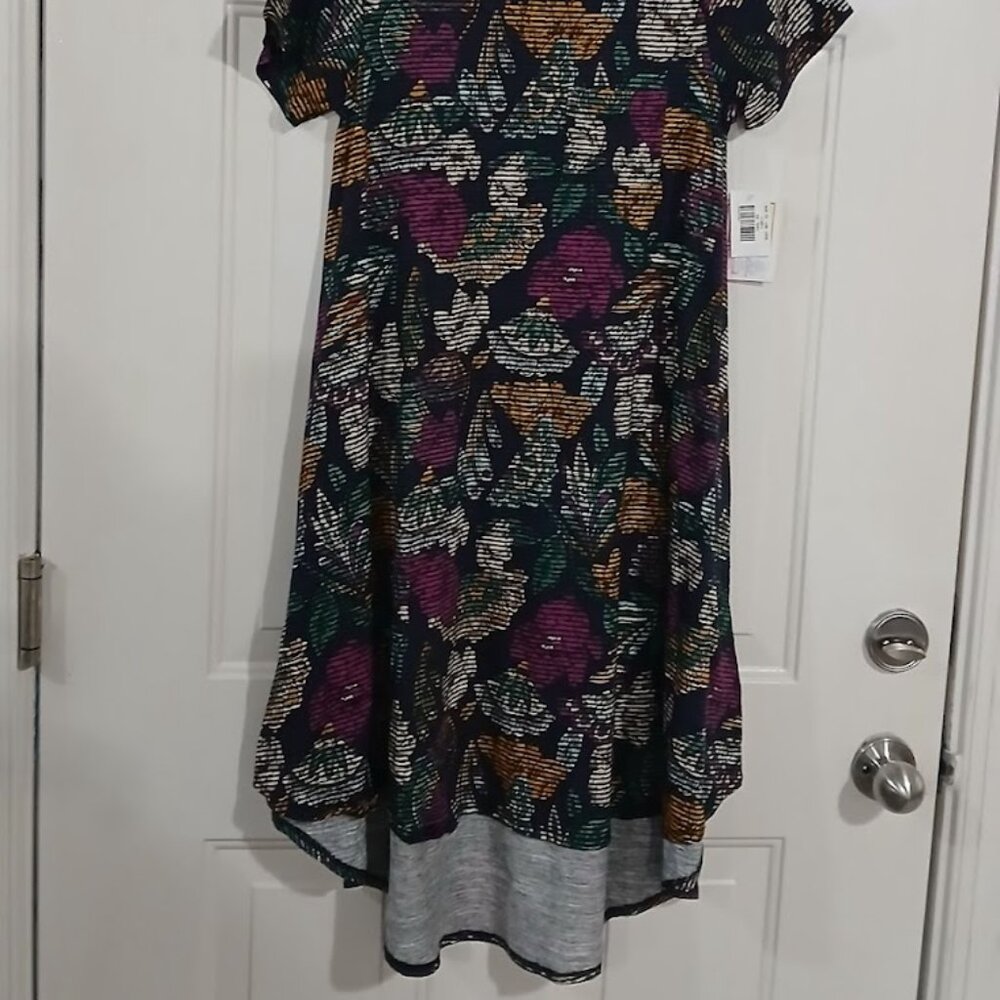 LuLaRoe Carly Swing Dress Women Size XS | Floral Rose - Picture 2 of 4